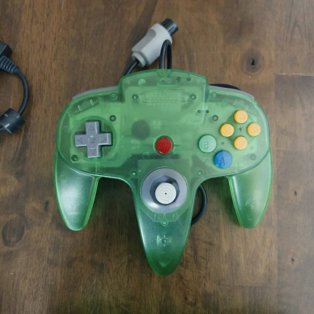 Nintendo 64 N64 Jungle Green Console, Controller, Games, Expansion Pak Cleaned